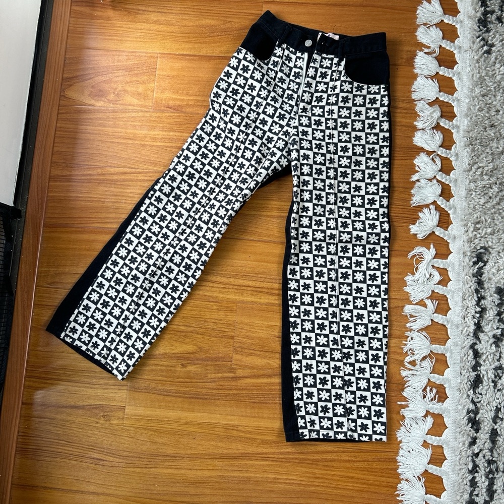 Black and White checkered Lisa Say Gah Pants